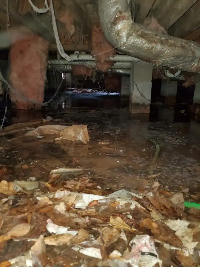 Crawl space flood assessment for Commercial Water Damage Restoration in Herndon